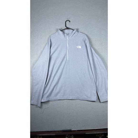 The North Face Pullover Mens 2XL Gray Quarter Zip Fleece Lightweight Hiking - Picture 1 of 8